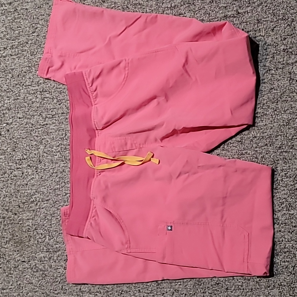 Figs neon pink scrub bottoms